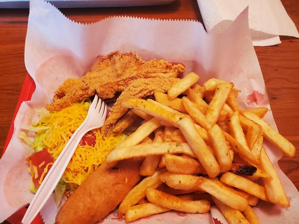 Catfish Fillet and Fries